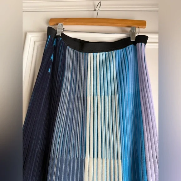 COS Blue, Purple, and Tan Pleated Maxi Skirt - Picture 5 of 9